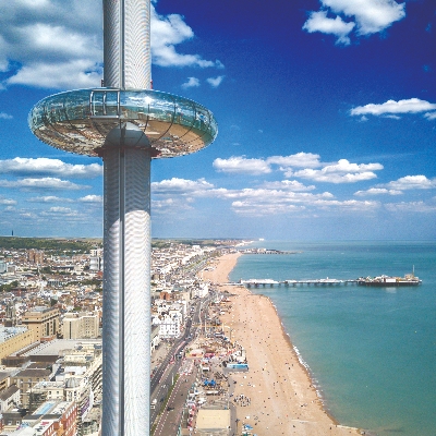 The British Airways i360 Viewing Tower offers a wonderful backdrop for your vows