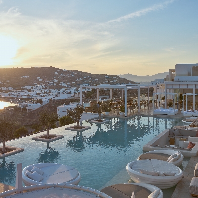 Honeymoon News: Once in Mykonos is a luxury hotel in with harbour restaurants close by