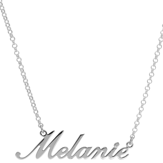 Online jewellery retailer jewellerybox has launched a new bespoke collection featuring personalised name necklaces: Image 1