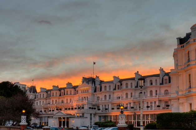 The Grand Eastbourne at sunset