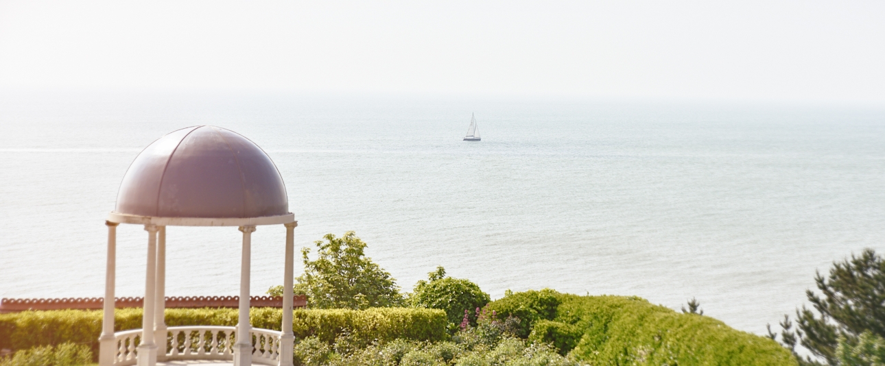 View from the Hydro Hotel in Eastbourne out to sea