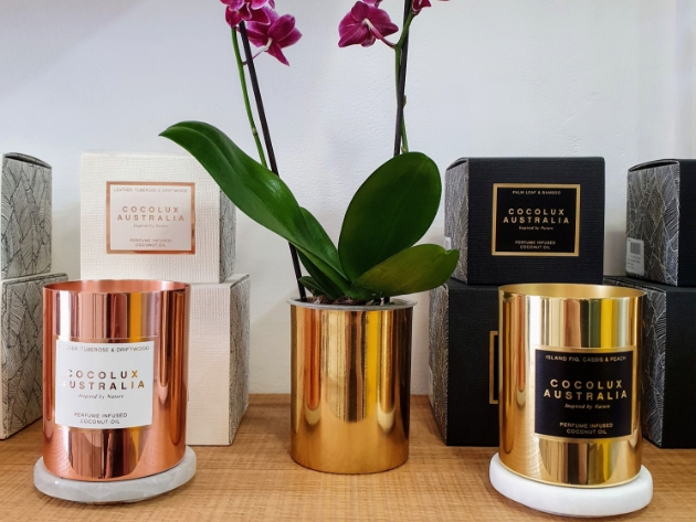 cocolux candles at the scent lounge arundel