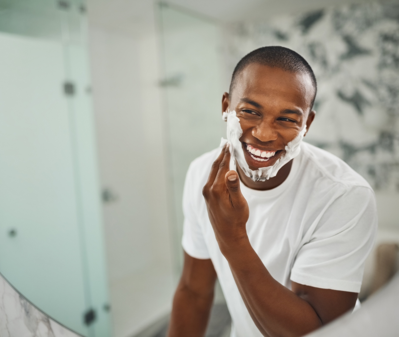 shaving products on display