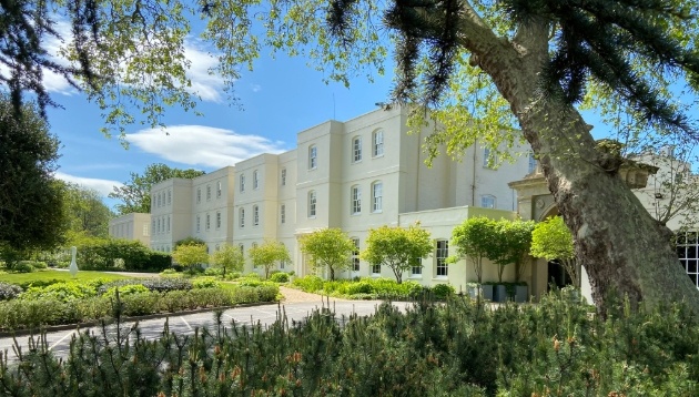 Sopwell House white building with lawns to the front