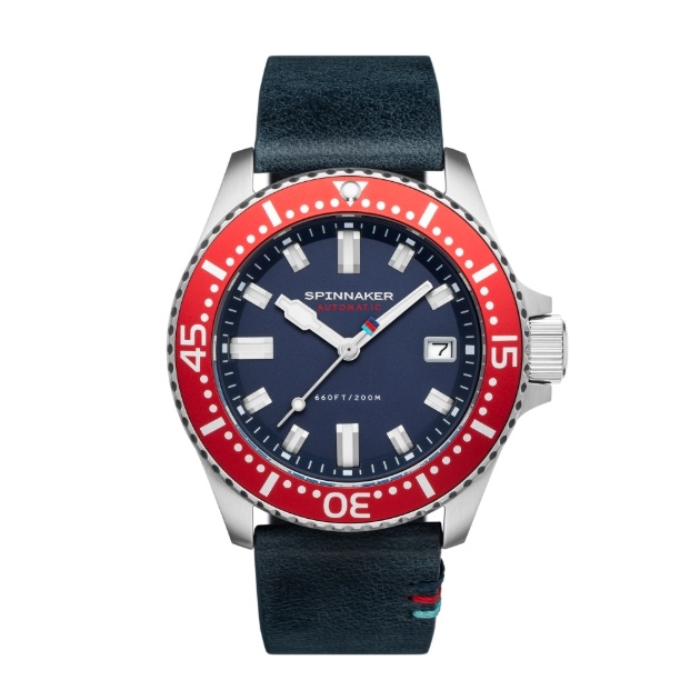 red black and blue watch