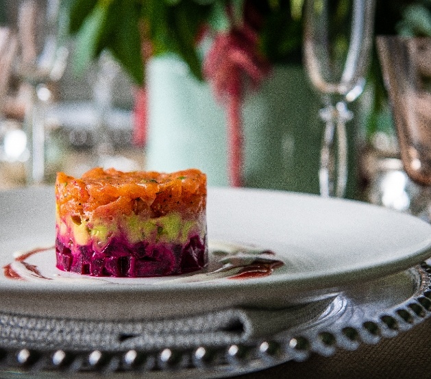 dish by Quinn's Events terrine with beetroot
