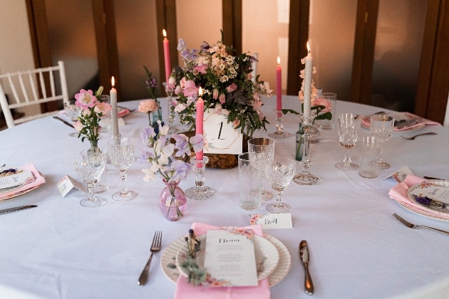 wedding reception table layout english wildflower style