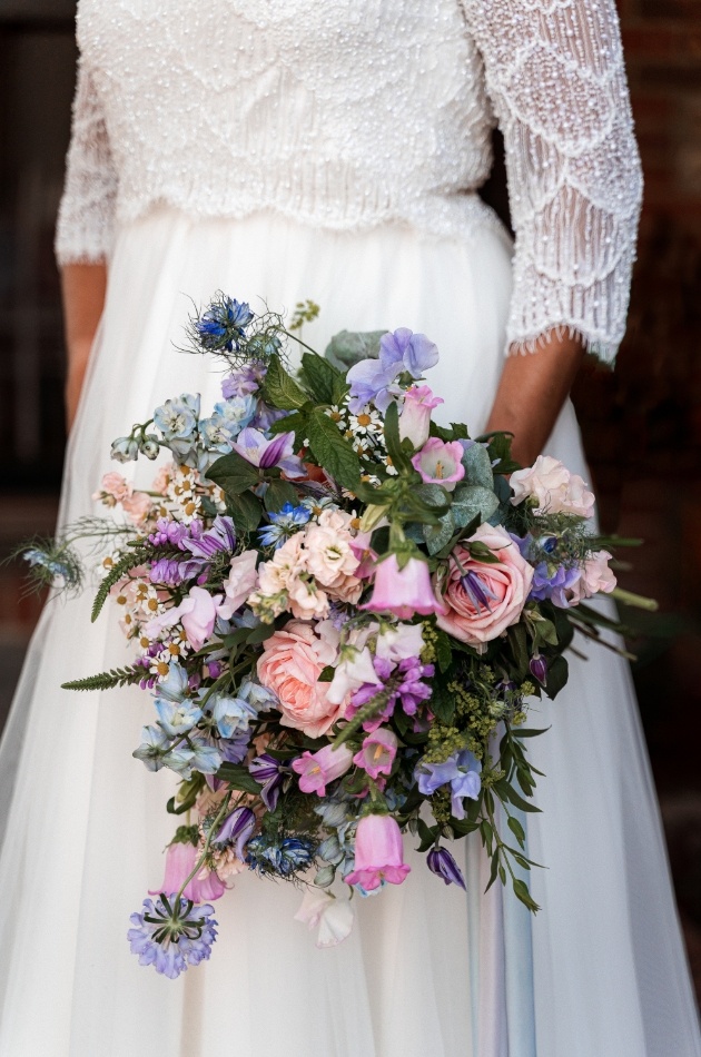 english wildflower wedding bouquet