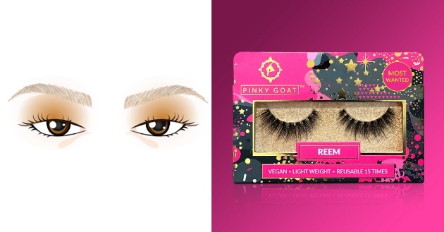 monolid eyes pinky goat reem lashes