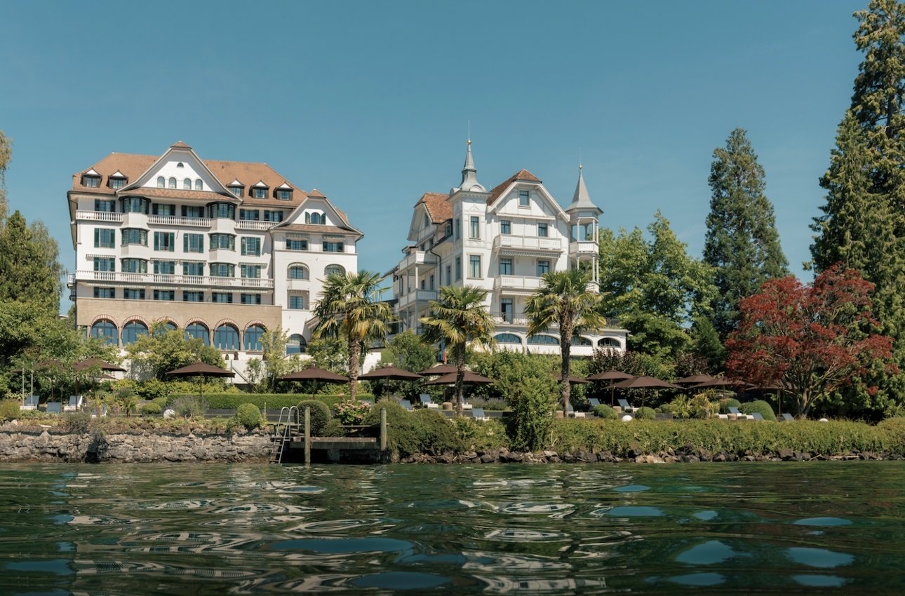 view of outside of hotel from lake