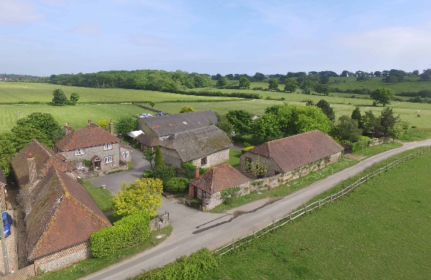 barns in field