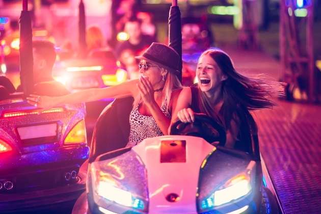 two friends on dodgems 