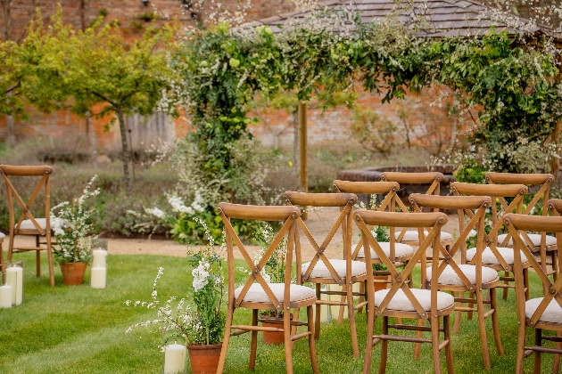 outdoor ceremony set up at Cowdray Estate
