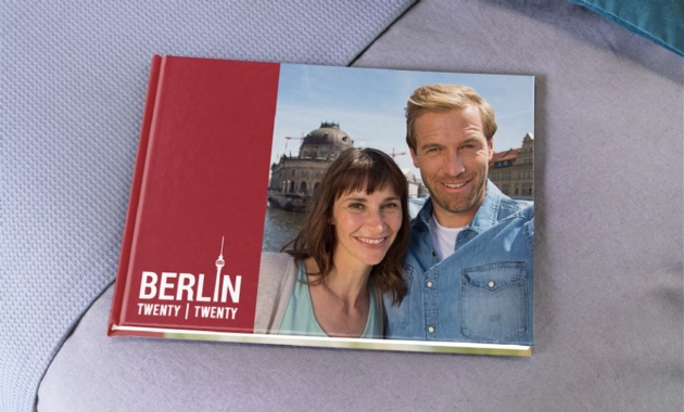photo album with a picture of a couple on the front