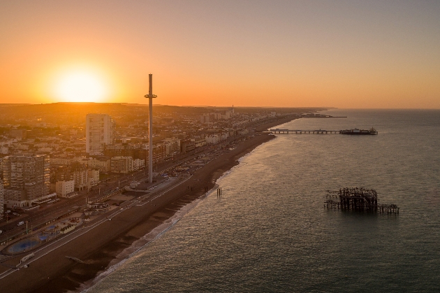 British Airways i360 in Brighton at sunrise