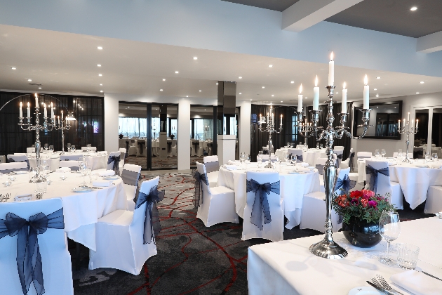 The lounge at Mal Maison Brighton set up for a wedding
