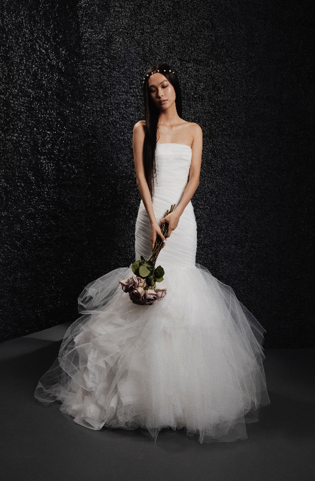Model wearing Laurence dress by Vera Wang Bride