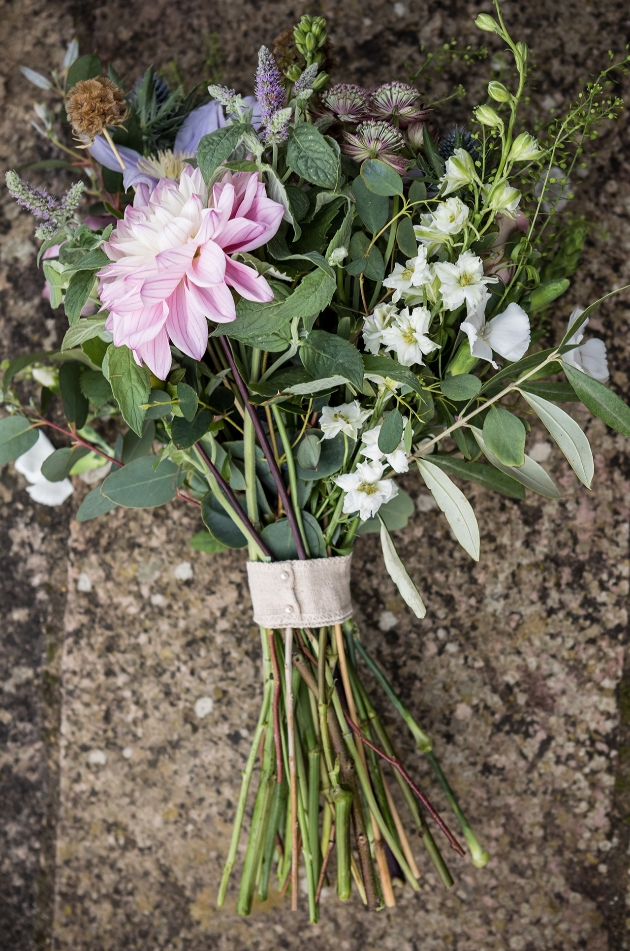 Bride's wild flower bouquet