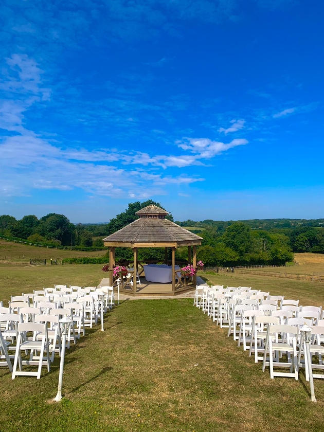 Blackstock Estate outdoor ceremony set up