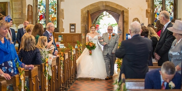 Walking up the aisle