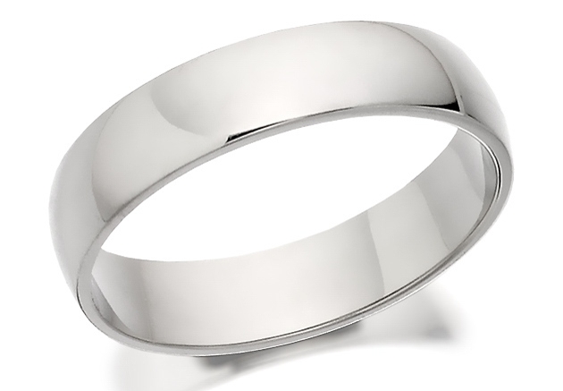 palladium plain wedding band