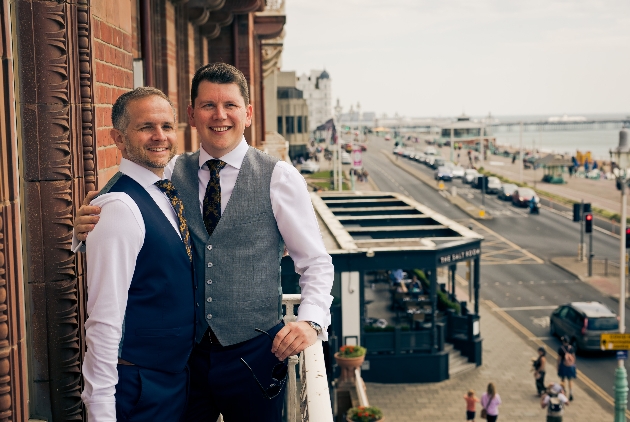 Couple on balcony at DoubleTree Hilton Brighton Metropole