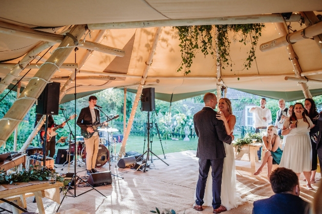 Couple's first dance in a tipi