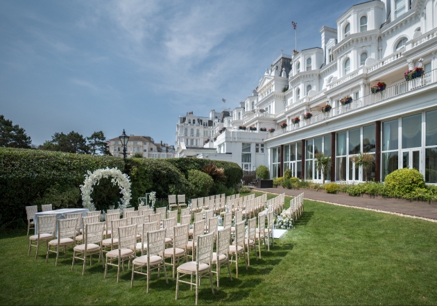 outdoor ceremony area at The Grand