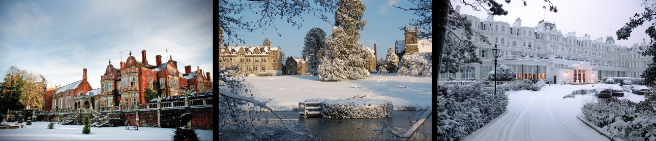 The Grand, Tylney Hall, and Ashdown Park in the snow