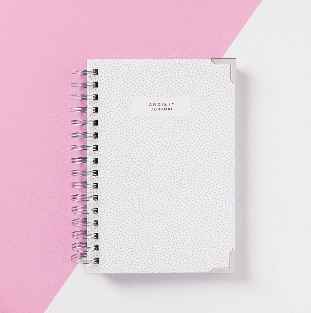 white dotted journal