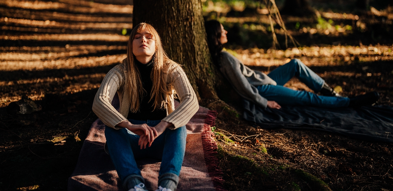 women forest bathing South Lodge