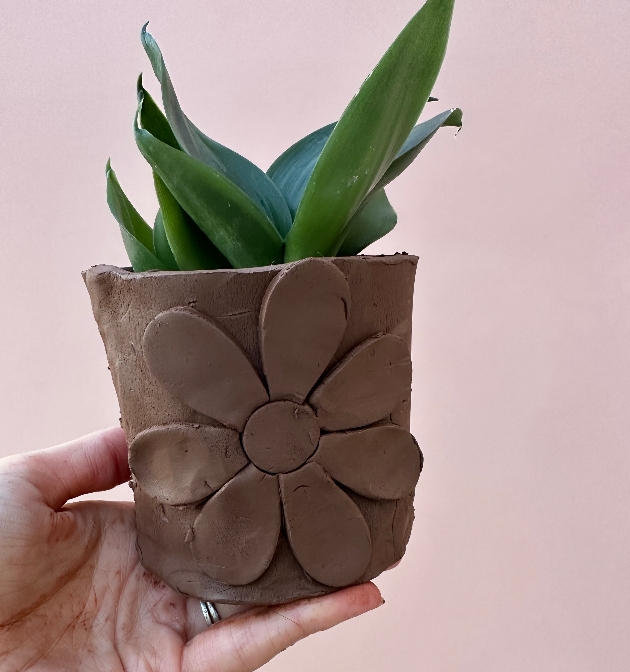 flower plant pot made at The Paint Studio Workshop