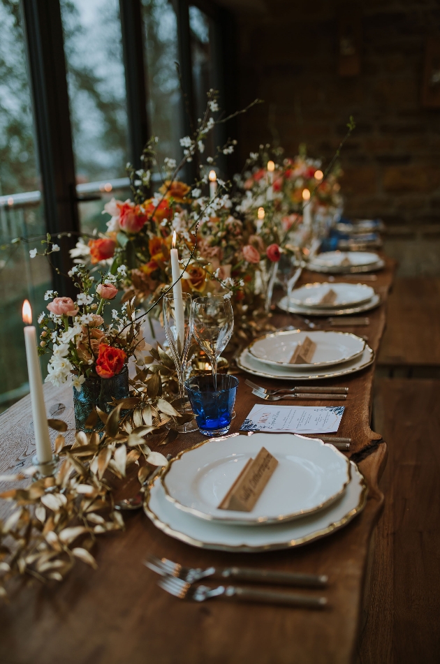 handmade wooden placesettings