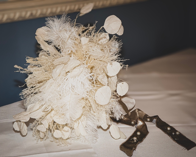 white feature bridal bouquet