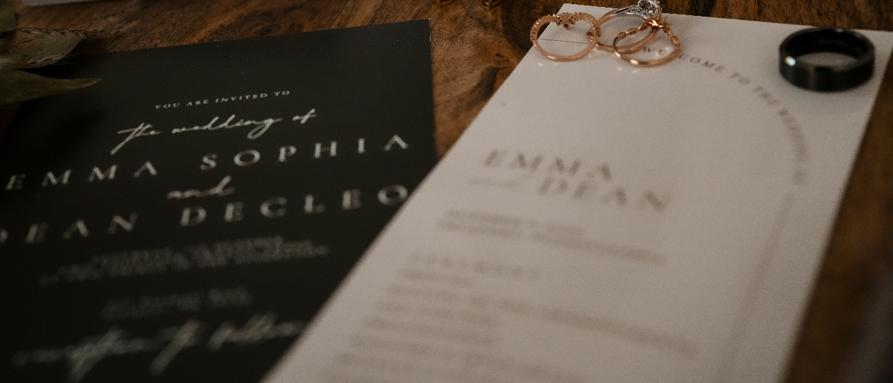 black and white wedding invitations