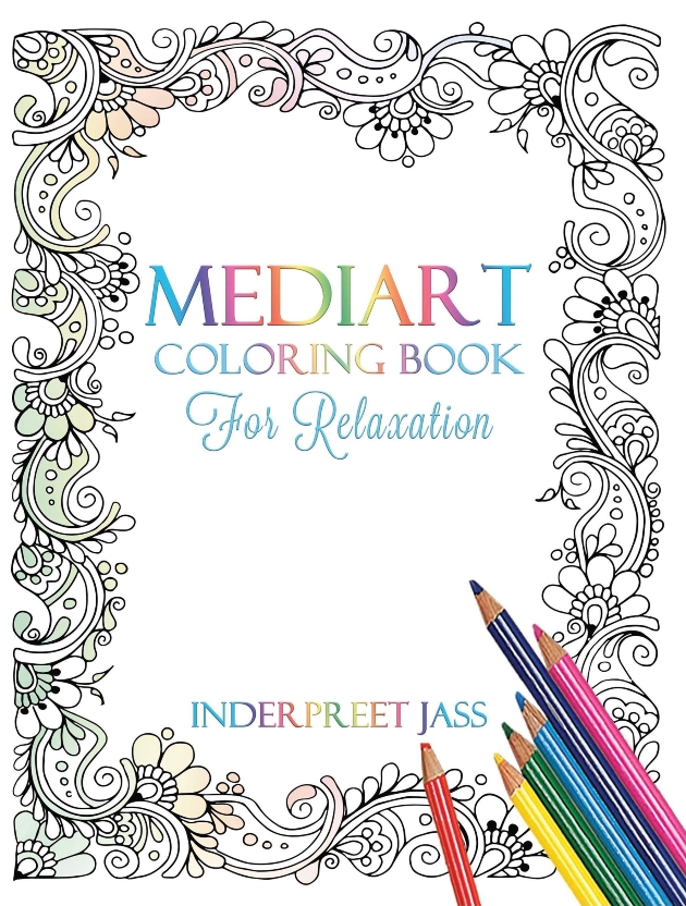 Indi Jass Bridal Henna Designs: mediart colouring book cover