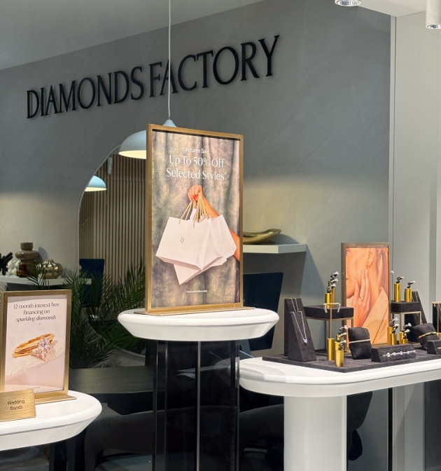 shop window of the Diamonds Factory Brighton