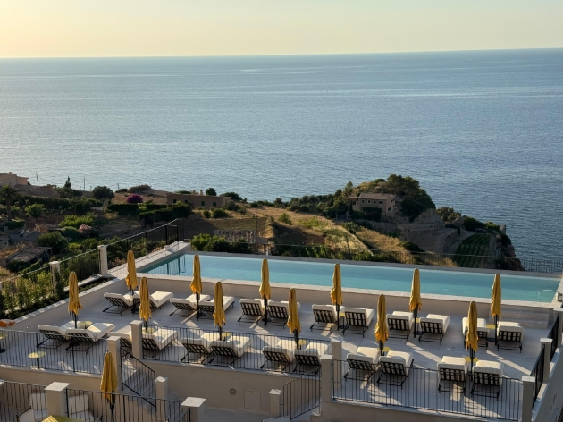 swimming pool with sea view