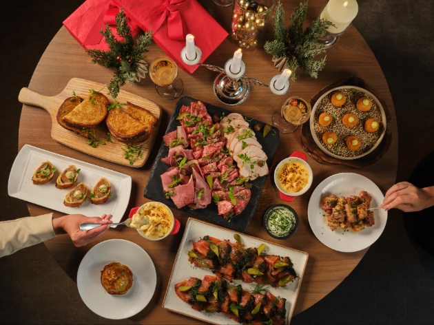 christmas hotel buffet spread